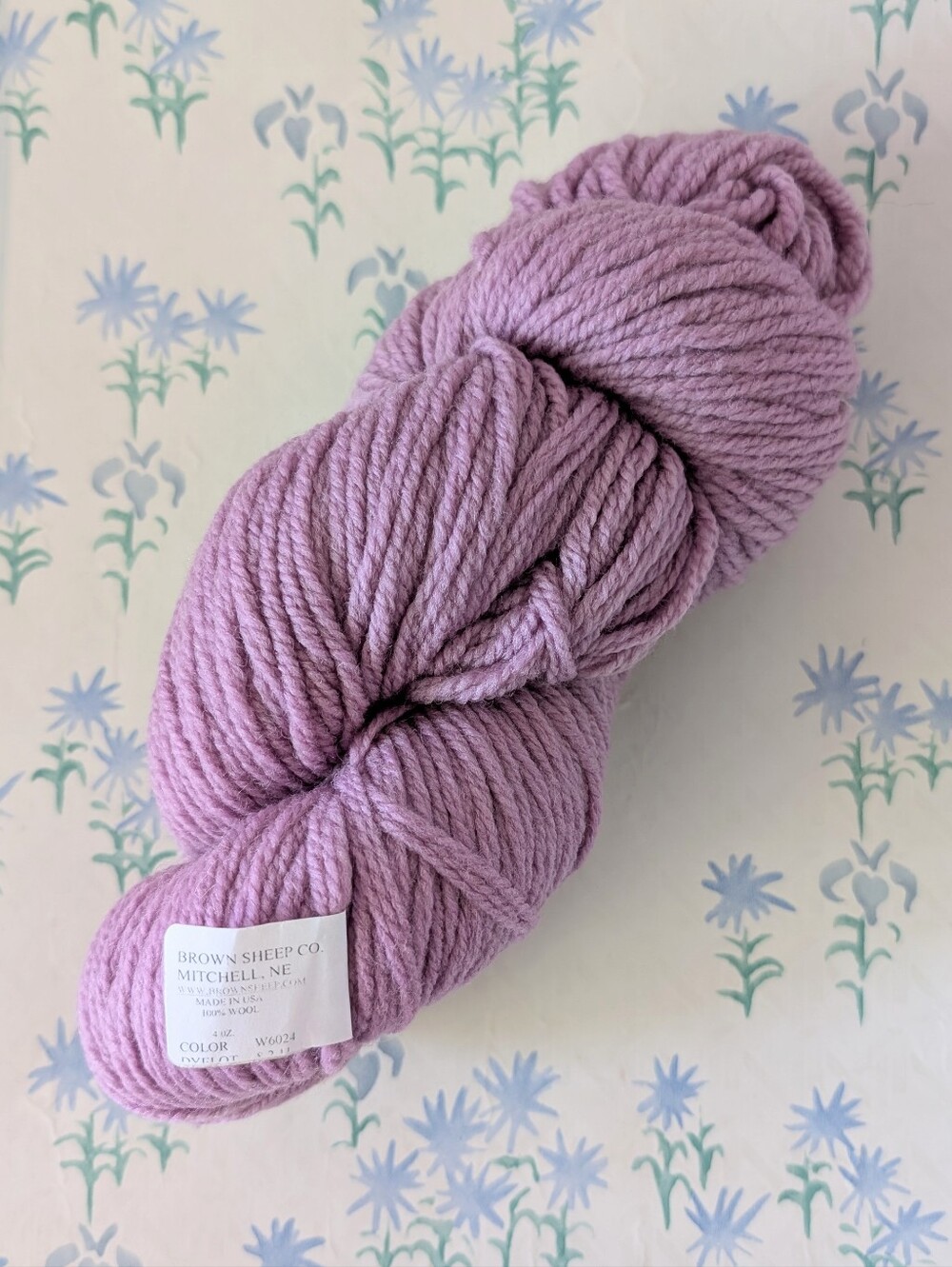 Brown Sheep Co. Waverly 100% Wool Yarn NEW Light Purple Needlepoint Crewel Knit
